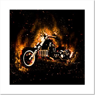 Awesome steampunk motorcycle Posters and Art